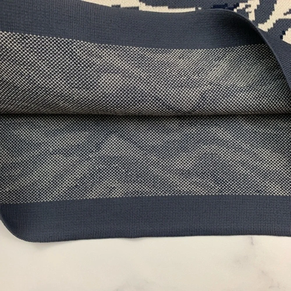 Leith Knit Sweater Zebra Tiger Blue, White, Grey Animal Print Skirt Size XS